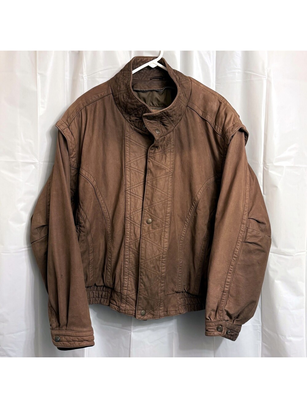 Wilson's Adventure Bound Leather Bomber Jacket Men's Extra Large XL Brown